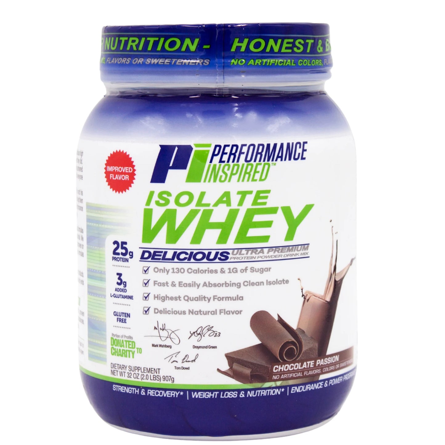 Nutrition - Isolate Whey Protein Powder - All Natural - 25G - L-Glutamine - Contains Bcaas - Chocolate Passion - 2 Lbs