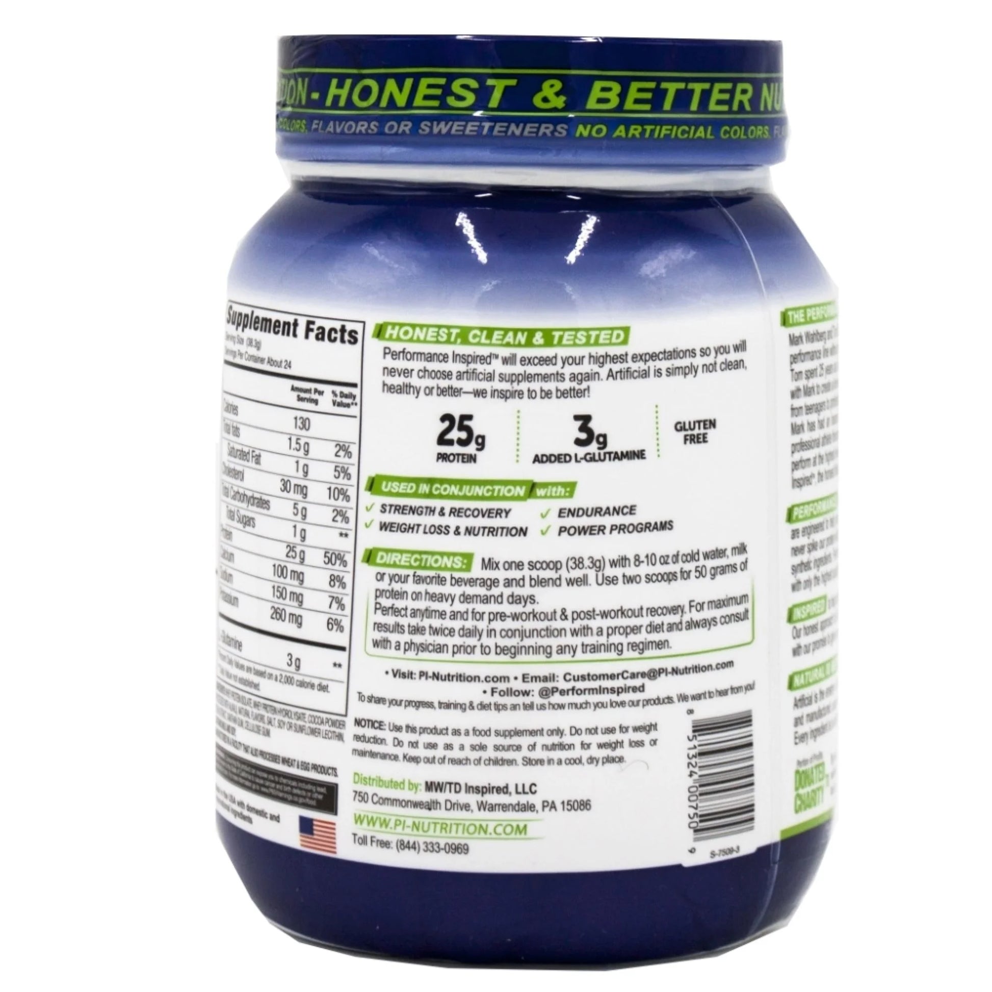 Nutrition - Isolate Whey Protein Powder - All Natural - 25G - L-Glutamine - Contains Bcaas - Chocolate Passion - 2 Lbs
