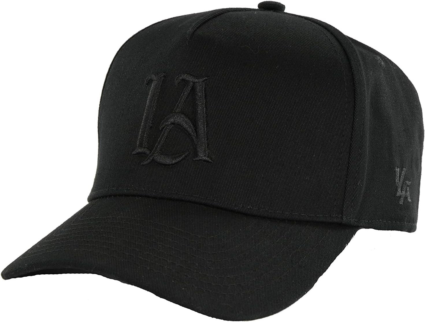 LA Snapback Hats for Men or Women - Baseball Adjustable Hat - LA Embroidery Logo - Unisex Snap Back 919 (All Black)