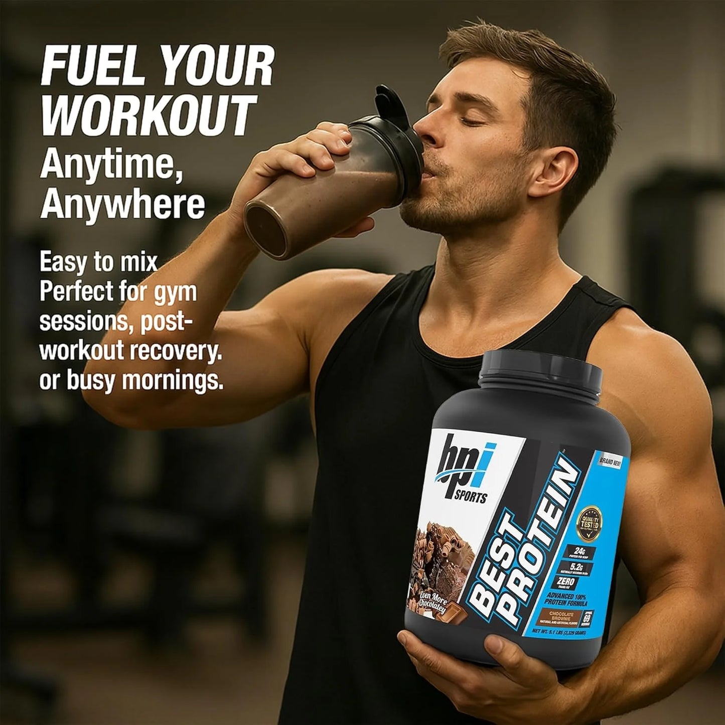 Best Protein Powder, 100% Whey Blend for Muscle Growth & Recovery, Chocolate Brownie, 5.1 Lbs (69 Servings)
