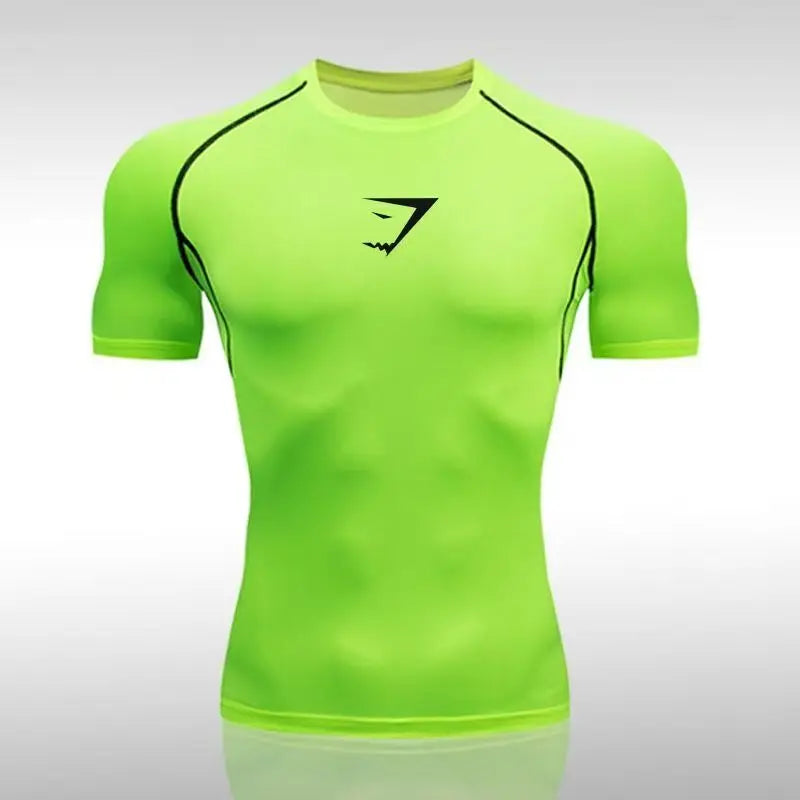 2025 Men Superhero Fitn round Ne Qui Dry Tight T-Irt Men'S Casual Comfortable Breathable Ort Sve Polyester Gym Irt