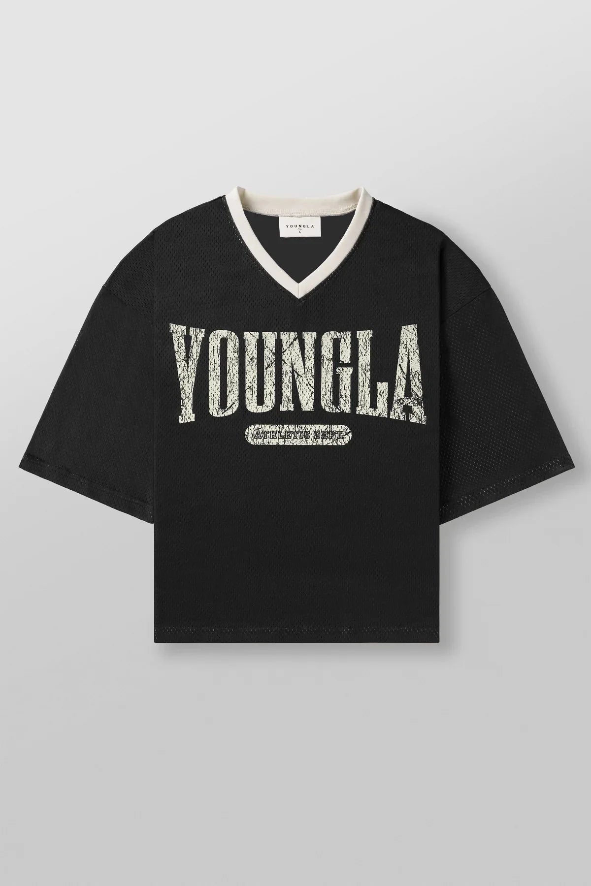 Summer New YA Trendy Brand Super Large T-Shirt Men Sports Fitness Quick Drying Breathable Large Mesh Printed Short Sleeve Top