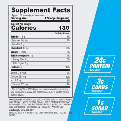 Best Protein Powder, 100% Whey Blend for Muscle Growth & Recovery, Chocolate Brownie, 5.1 Lbs (69 Servings)